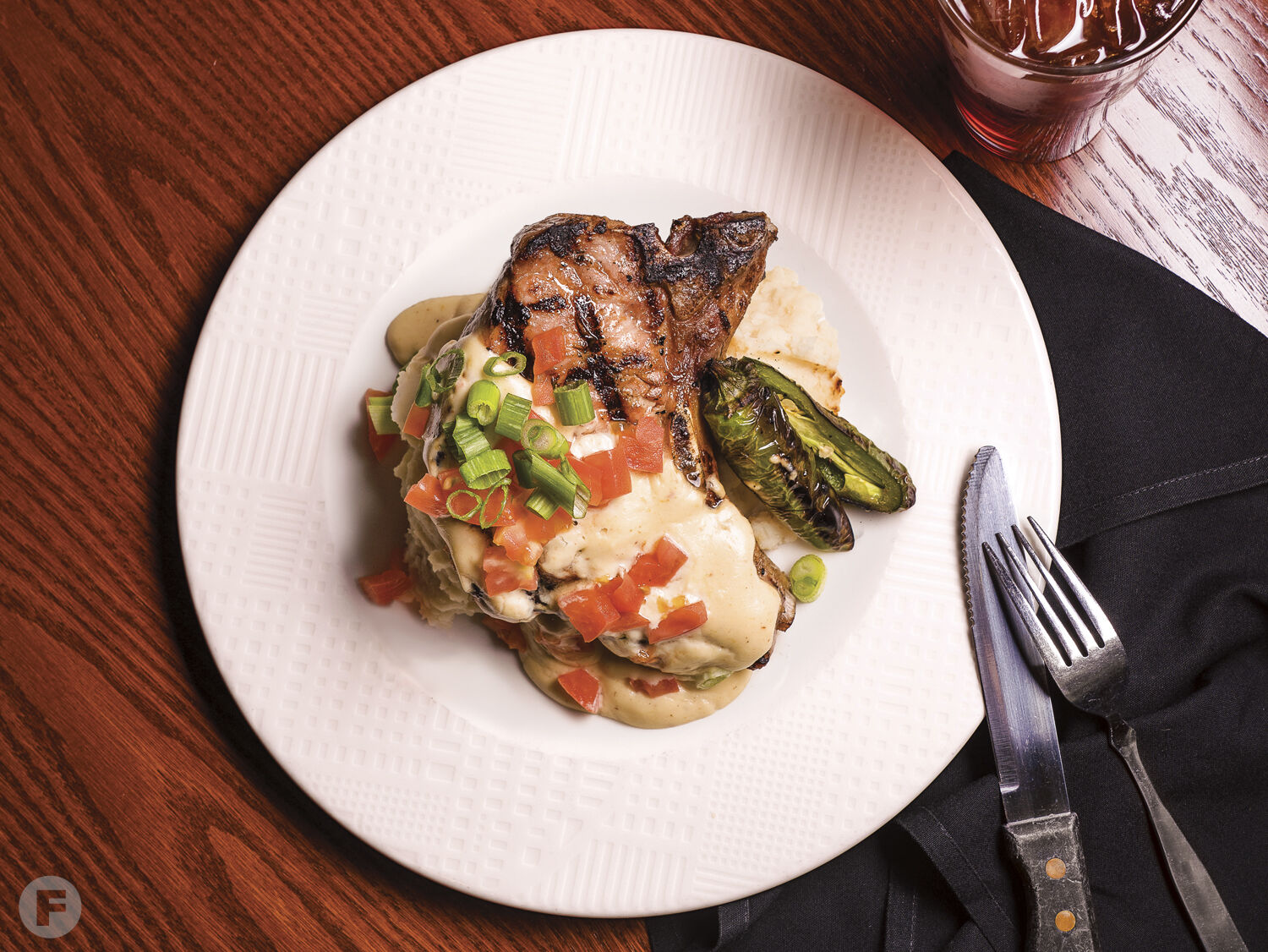 Jalapeño-Smothered Pork Chop from Addison's